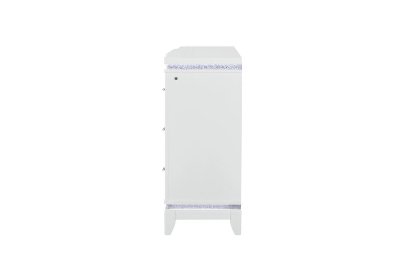 Alina White Dresser with LED