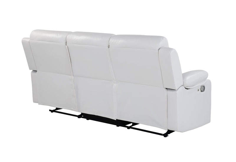 U6026 BLANCHE WHITE RECLINING SOFA WITH LED