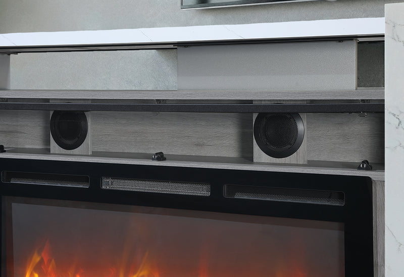 Zoro Grey 76" Entertainment Unit with Bluetooth Speaker