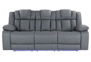 U7068 Grey 10 Pwr Rec Sofa/Pwr Con Rec Loveseat with LED