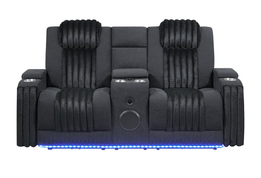 U8000 Pwr Console Rec Loveseat with PHR, LED and Speaker
