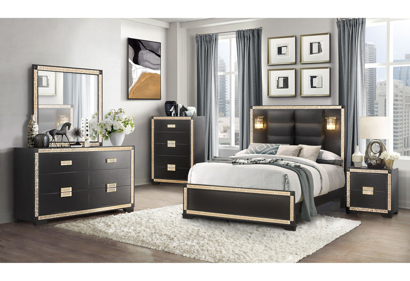Blake Black/Gold Mirror