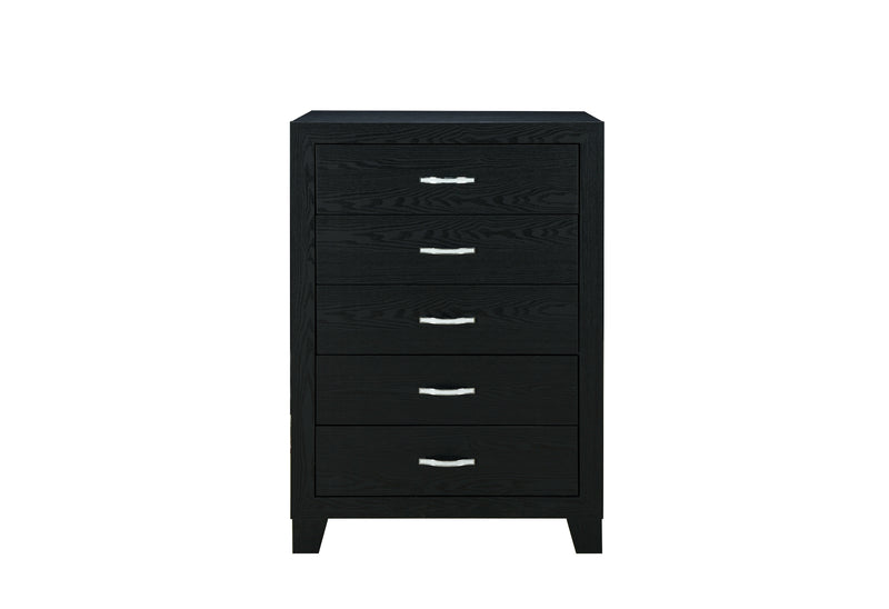 REID BLACK QUEEN BED DRESSER MIRROR NIGHTSTAND