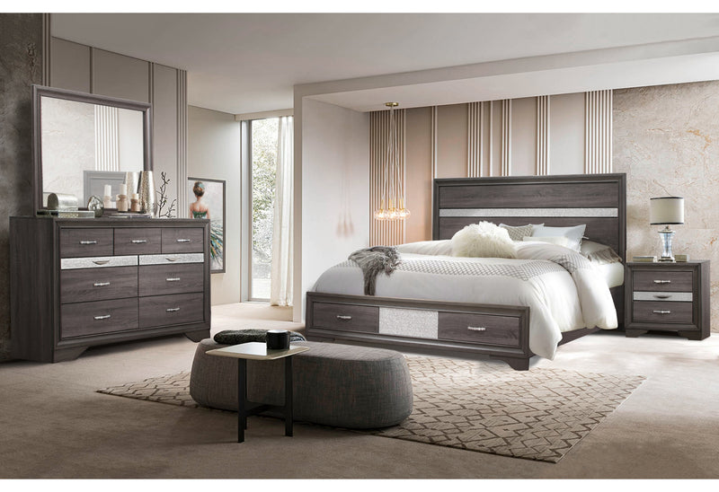 SEVILLE GREY KING BED GROUP