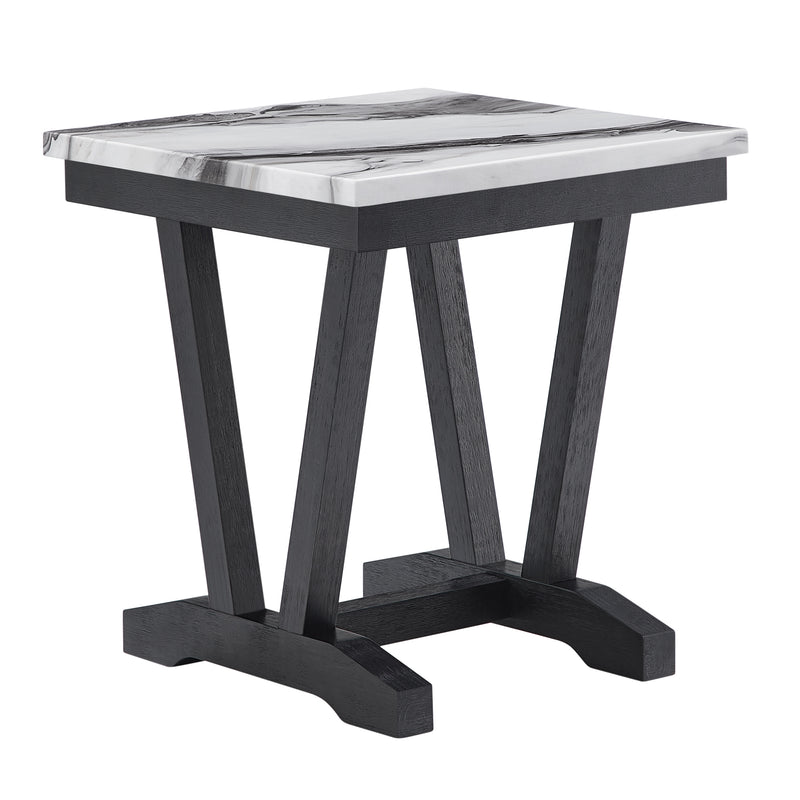T1319 BLK/WHT END TABLE