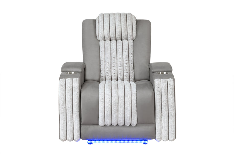 U8000 Power Recliner with Power Headrest and LED
