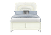 Lyra Beige Bed with LED