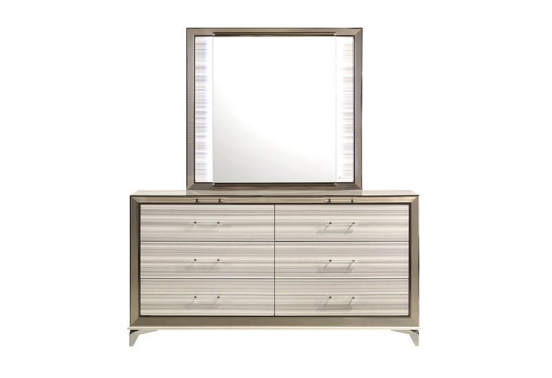 Zambrano White Mirror with LED